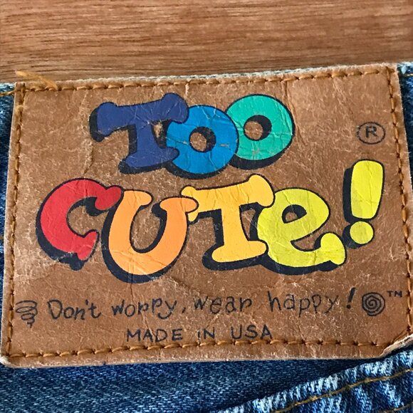 Vintage Too Cute Guetta Brothers Cut Off Shorts Women M Blue Felix the Cat 17218 - Picture 3 of 13